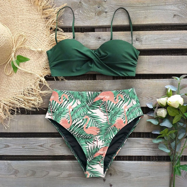 Bikini Swimwear Swimsuit Woman High Waist