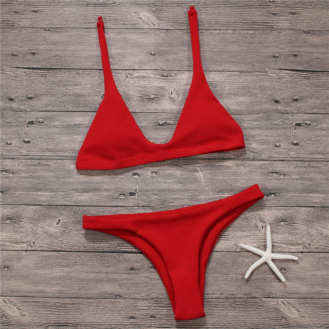 Sexy Bikinis Women Swimsuit Solid Bathing Swimsuit Bikini Set Swimwear Bikini Beachwear