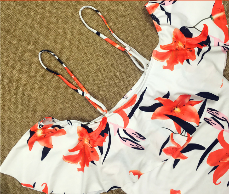 Cross-border new swimwear one-piece swimsuit explosions printed swimsuit swimwear sexy bikini