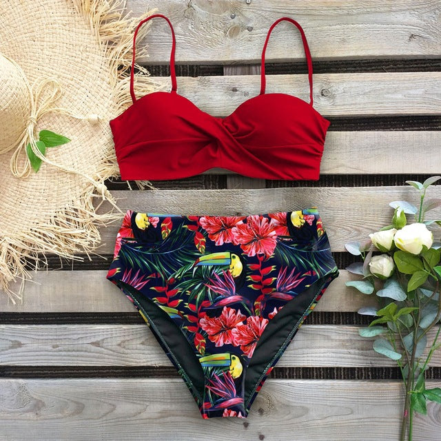 Bikini Swimwear Swimsuit Woman High Waist