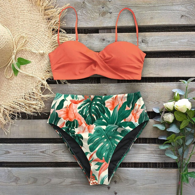 Bikini Swimwear Swimsuit Woman High Waist