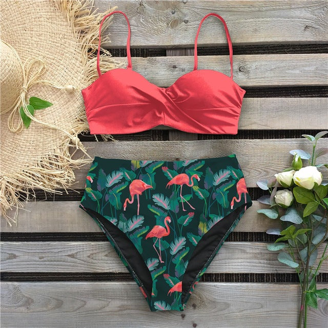 Bikini Swimwear Swimsuit Woman High Waist